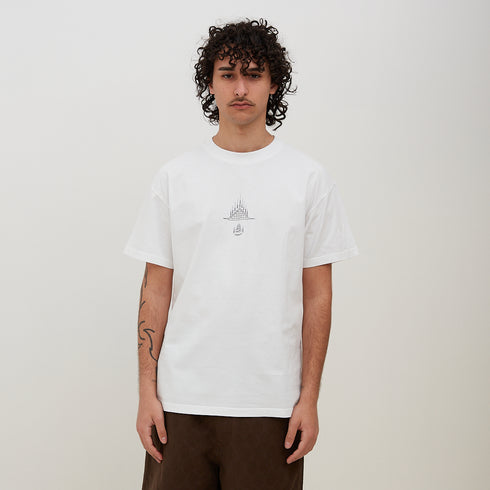Merely Made Yantra Artwork T-Shirt Pure White Degli Uberti